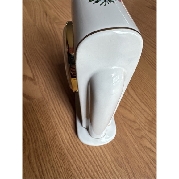 Paul Sebastian Mantel Clock‎ PS 1996 Limited Ed  Floral Porcelain Ceramic  VTG - Picture 5 of 9